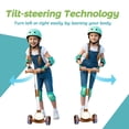 thumbnail image 3 of JUNLING Kick Scooter for Kids, Toddler Scooter with 3 Light Up Wheels and Adjustable Height for Children 3-14 Years Old Girls and Boys, Brown, 3 of 6