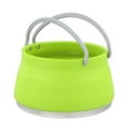 thumbnail image 4 of kurtrusly Bouilloire de Camping Pliable en Silicone 1 L Bouilloire de Randonnée Thé Pique-Nique Pot Portable Vert, 4 of 9