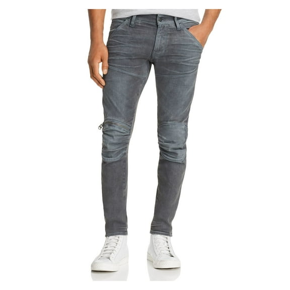 G-Star Raw Mens Gray Extra Slim Fit Denim Jeans W32/ L32