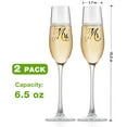 thumbnail image 6 of Mfacoy Mr. & Mrs. Champagne Flute Set, Wedding Decor - His and Hers, Wedding Toasting Glasses for Engagement Celebrations, Bridal Shower and Registry Idea, Tall Wine Glasses for Bride and Groom Gifts, 6 of 7