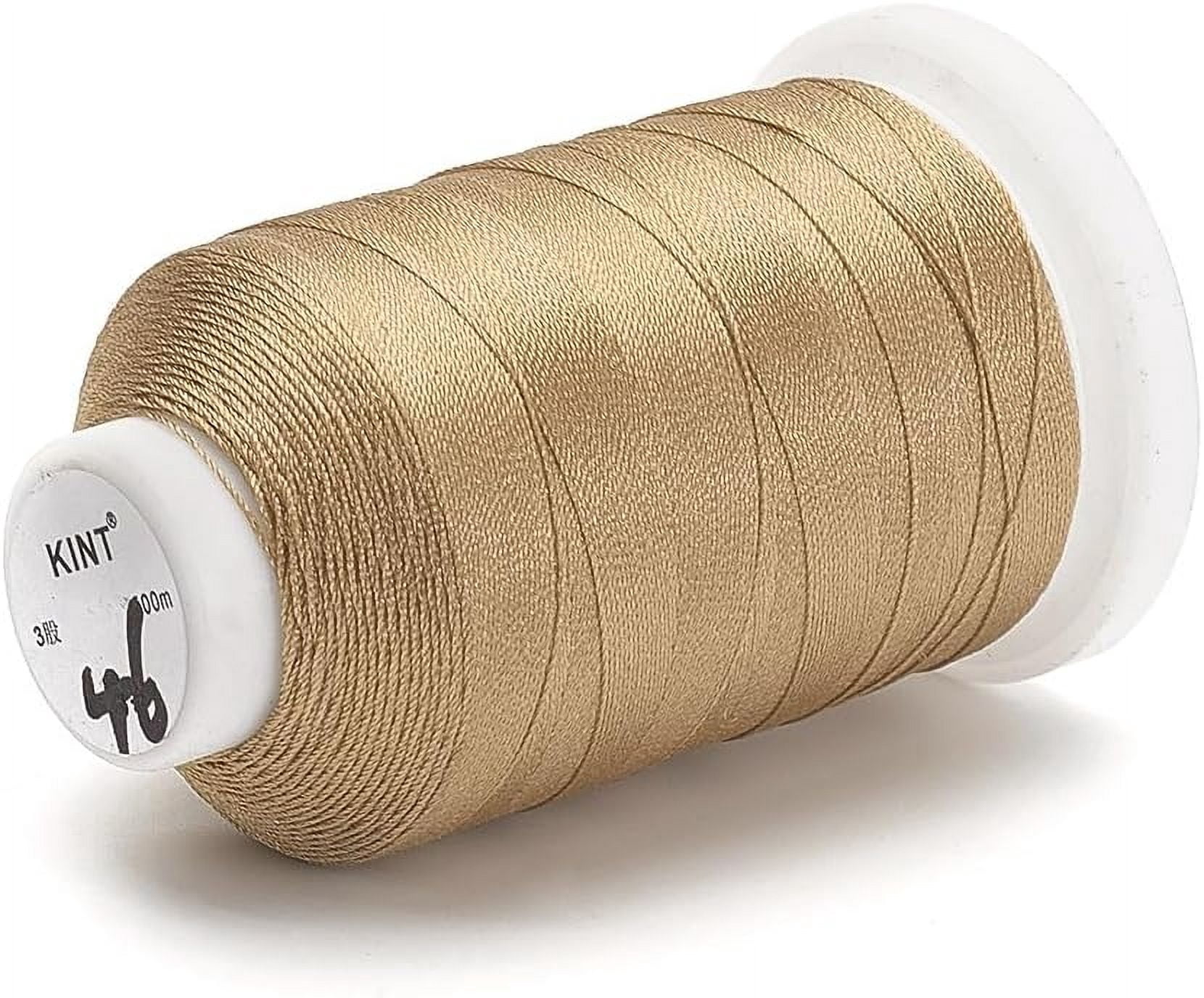 1 Roll 500m 0.3mm Nylon Thread Sewing Thread 3-Ply Hand Quilting Thread All Purpose Sewing Thread Home Sewing Supplies for Sewing Machine and Hand Sewing for DIY Tan