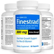 Finestrad Pharmaceutical Grade, Oral Hair Growth Products, Men & Women, Natural Alternative Finasteridee, 60Ct, Vitasource