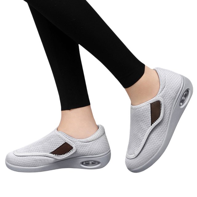 Zapatos Ortopédicos Sin Cordones Anchos para Diabéticos Mujeres Mayores