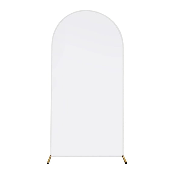 Arch Backdrop Stand Cover 3.28x6.56FT White Spandex Fitted Wedding Arch Cover Elastic Double-Sided Background Covering for Birthday Party Ceremony Dec