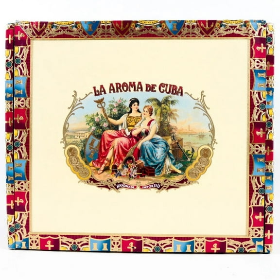 La Aroma De Cuba Monarch Empty Wood Cigar Box 7.75" x 6.5" x 3"