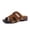 Cognac, variant on Tokyo 100% Genuine Leather Suede Platform Sandals for Women Adjustable Strap Heeled Slide with Memory Foam Comfort