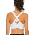 thumbnail image 6 of FANNYC Cross Back Sport Bras Padded Strappy Criss Cross Cropped Bras for Yoga Workout Fitness Activewear Sexy Padded Yoga Bra Tops With Good Support, 6 of 6