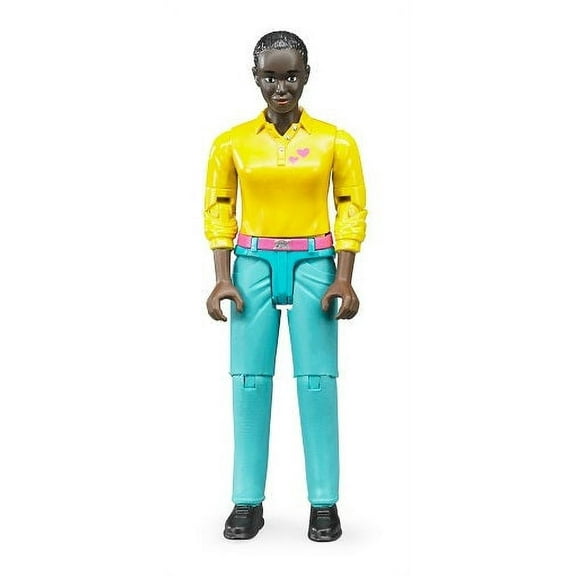 Bruder 60404 Woman, Dark Skin, Turquoise Jeans