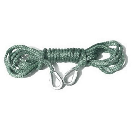 

U.S. made 7/16 inch x 50 ft. AMSTEEL BLUE WINCH ROPE EXTENSION (23 925 lb strength) - MILITARY GREEN (4X4 VEHICLE RECOVERY)