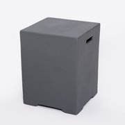 CoSoTower Outdoor Propane Tank Cover Gas Tank Holder Hideaway Side Table Outdoor Concrete Corner Table-Grey