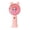 Pink, variant on Hyknon Portable Handheld Mini Fan, Cute Powerful Fan with Colorful, USB Rechargeable Personal Fan with Base, Pocket Lightweight Fan for Women Travel Outdoor Office Home Desk Decor, Gray