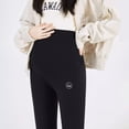 thumbnail image 5 of DeHolifer Women Maternity Leggings Over The Belly High Waisted Solid Color Straight Leg Workout Pregnancy Pants Black S, 5 of 5