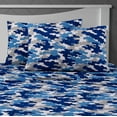 thumbnail image 2 of Your Zone Teens Jersey Camo Sheet Set, Full, Blue, 4 Pcs, 2 of 5