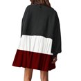thumbnail image 4 of Elainilye Fashion Dresses for Women 2024 Casual Sweatshirt Long Sleeve Dress Round-Neck Ladies Patchwork Mini Dresses,Red, 4 of 6