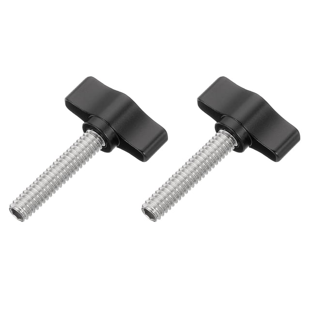 Uxcell 2 Pcs Vis à Pouce 1/4 Pouces - 31 Pouces, Vis à Pouce Filetée en Acier Inoxydable 304