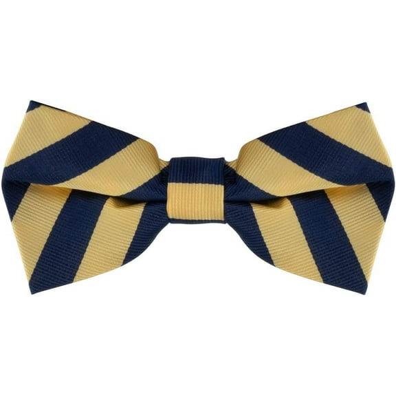 Oxford Kent by SuspenderStore Classic Bold Stripe Adult Bow Ties - Microfiber Twill - 5 Beautiful Colors