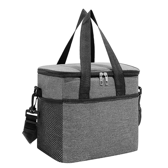 Bolsa térmica reutilizable para el almuerzo de 12 L, a prueba de fugas, con correa ajustable, 26,7 x 25,4 x 19 cm, para hombre y mujer