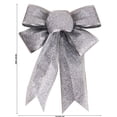 thumbnail image 2 of WWG Large Fabric Christmas Bow, Festive Hanging Bowknot Ornament, 18 x 16 cm, Thickened Satin Material, Reusable Holiday Decor, for Christmas Tree Wreath Garland Party Home Decor, Includes 1 Bow, 2 of 6