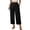 Black women wide leg capri pants a1, variant on Cagogo Women Wide Leg Capri Pants High Waisted Flowy Solid Casual Summer Loose Cropped Palazzo Trousers for Beach Vacation Work Lounge with Pockets Fashion Clothes, Purple S