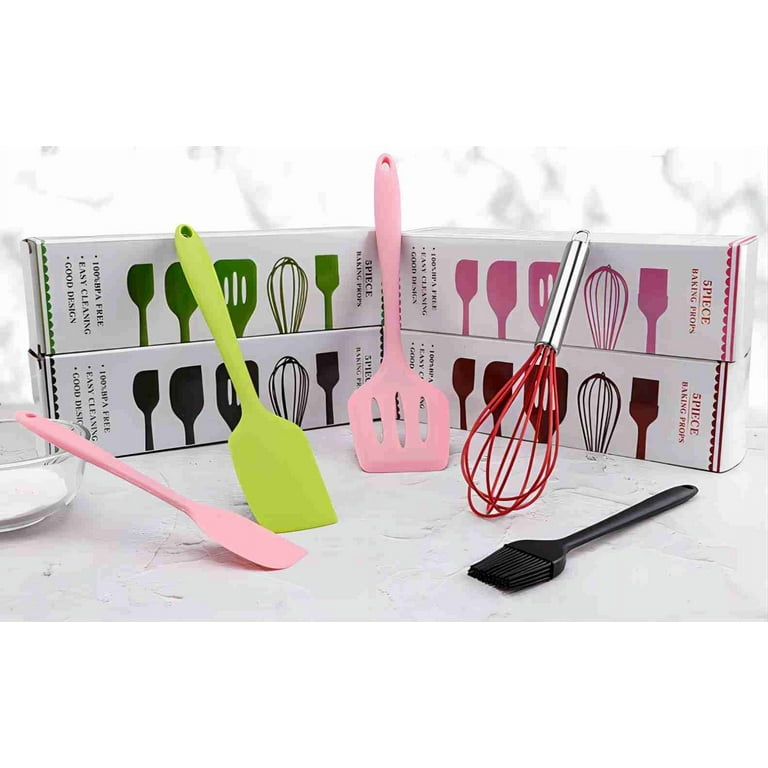5pc Silicone Kitchen Utensils Kitchenware Cookware Sets Silicone Spatula  Shovel Whisk Kitchen Tools Cooking Kitchen Accessories