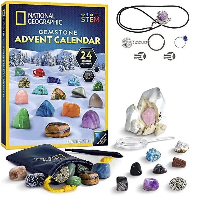Calendario de Adviento de piedras preciosas National Geographic 2022 para niños
