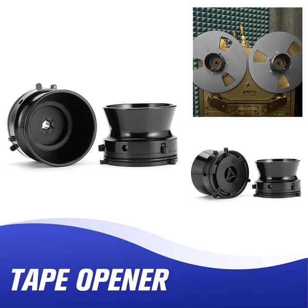 Abridor Universal 1 par de dispositivos de carga universales de copa de aluminio de 10 pulgadas para Studer ReVox (negro)