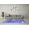thumbnail image 3 of Ahgly Company Machine Washable Indoor Rectangle Persian Blue Traditional Area Rugs, 7' x 10', 3 of 4