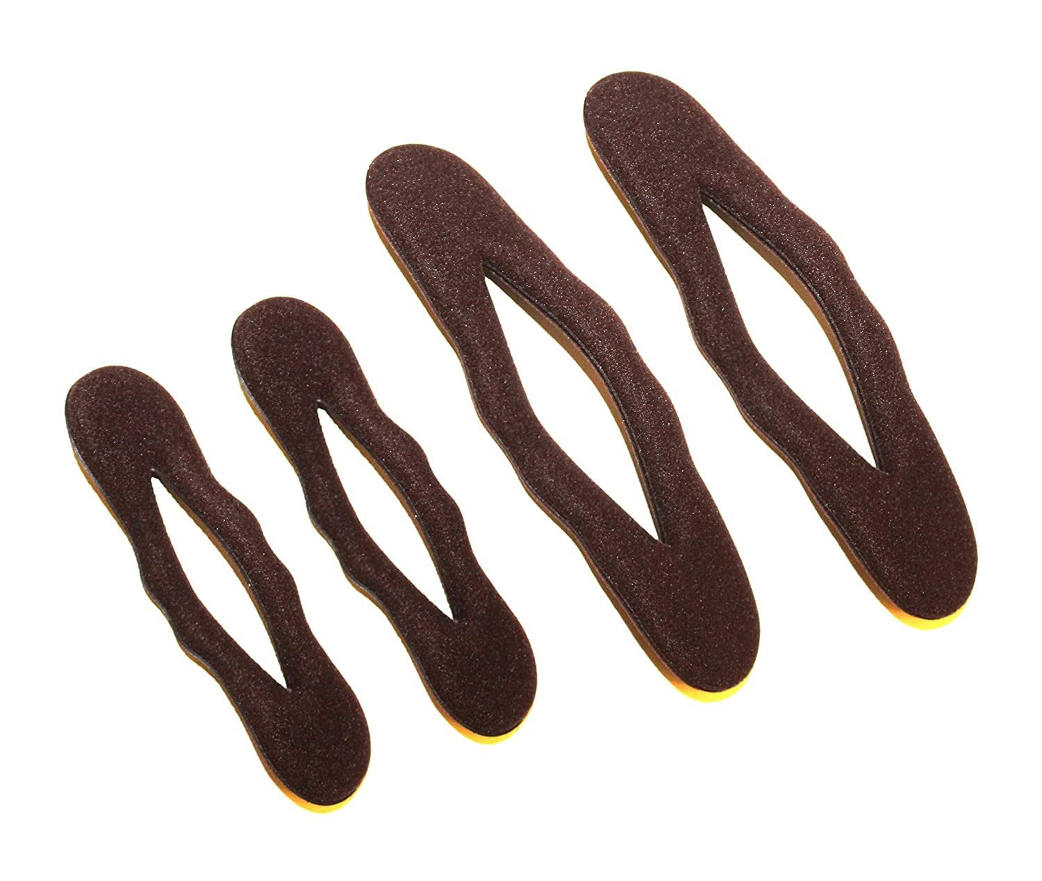 Styla Hair Magic Bun Maker (2 Small, 2 Large) Foam Sponge Bun Shaper