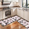 thumbnail image 3 of Kitchen Rugs Sets Of 2,Cute Boston Terrier Dog and Pink Love Heart Anti Fatigue Kitchen Mat Rugs Non Slip Washable,Decorative Kitchen Floor Mats for Kitchen,Sink,Laundry,17"x47"+17"x47", 3 of 5