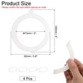 thumbnail image 2 of Uxcell 4Pcs Rubber Seals for Glass Jars 3.6 inch OD Silicone Sealing Ring for Canning Storage White, 2 of 6
