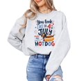 thumbnail image 6 of 4th of July Hotdog Sweatshirt Funny Dachshund Patriotic USA Crewneck for Women Men Kids Family Gray Sweatshirt Adult Small, 6 of 7