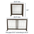 thumbnail image 4 of TRIXIE Adjustable Wooden Freestanding Pet Gate, 24" Tall Step Over, Expands to 42.5", Brown, 4 of 7