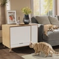 thumbnail image 6 of WHIFEA Hidden Cat Litter Box Enclosure with Flip-Up Door & Pull-Out Drawer – Multi-Functional Cat Washroom Furniture, Indoor Cat House and Stylish Pet Cabinet,White, 6 of 11