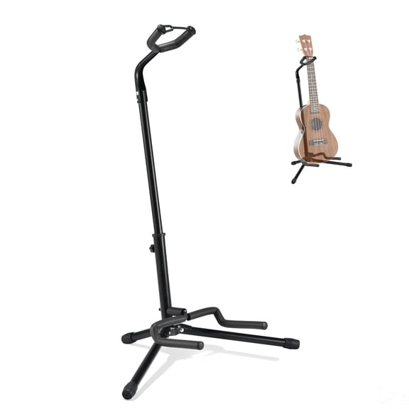 Olakula Guitar Stand Floor- Height Adjustable Folding Tripod Guitar Support with Neck Holder.
