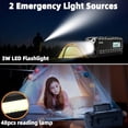 thumbnail image 4 of Upgraded 37000mWh Emergency Hand Crank Radio AM/FM with LED Flashlight Solar Radio, Portable Weather Cell Phone Charger for Family Outdoor Camping and Rescue Us, 4 of 4
