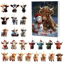 Countdown Sets Christmas Home 2024 2025 Holiday Advent Calendar Collectible Funny Cow Commemorative Home Decoration for Festive Season