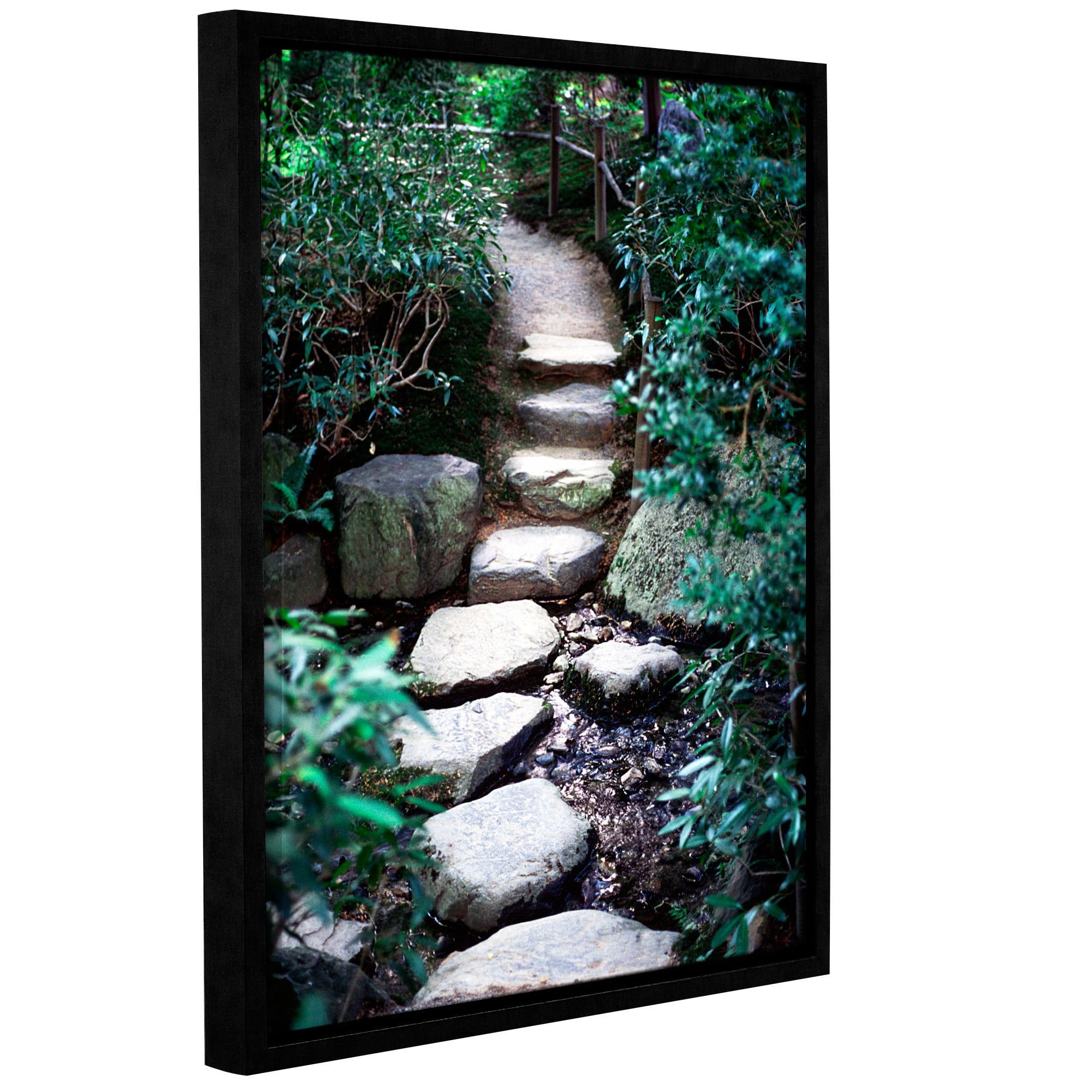 ArtWall Elena Ray "Japanese Garden Path" Gallery-wrapped Floater-framed Canvas