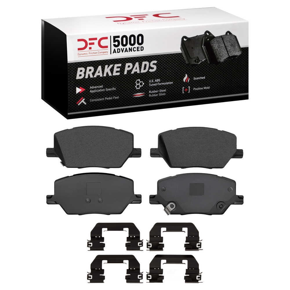 Dynamic Friction Company 1552-1811-01 DFC 5000 Advanced Brake Pads - Ceramic and Hardware Kit - OE