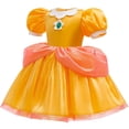 thumbnail image 2 of Princess Costume for Girls Cosplay Puff Sleeve Layered Costume for Little Girl Halloween Cosplay Birthday Outfit Yellow (3-10T), 2 of 8