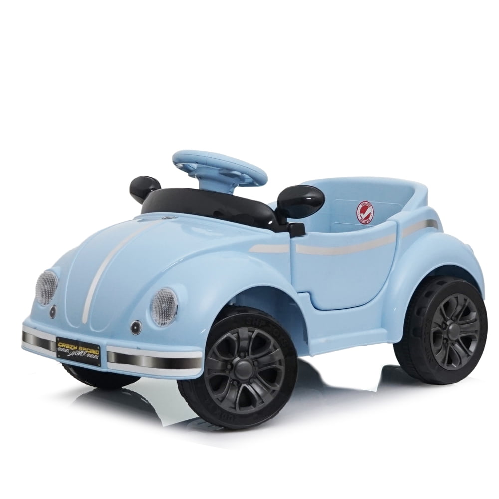 12V Kids Ride On Vintage Electric Car with 2.4G Remote Control Anti-Tip Toddler Ride On Toy with 3 Speeds Bluetooth USB LED Headlights for Ages 2-4