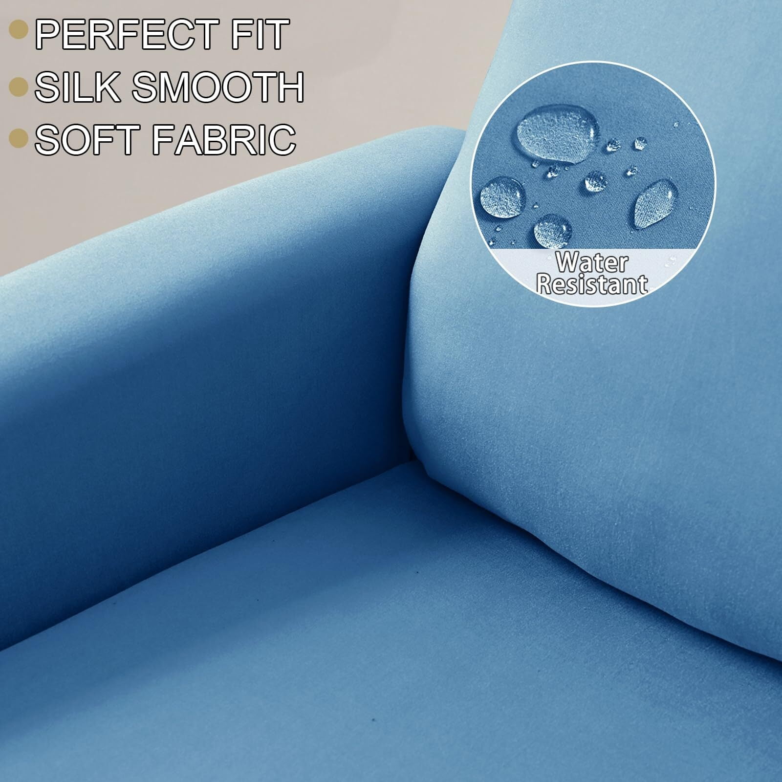 LKJYER Recliner Chair Covers 4 Pieces Waterproof Small Recliner Sofa Slipcover Stretch Recliner Slipcover for Lazyboy Recliner Chair with Storage Pocket Furniture Protector for Living Room