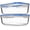 Blue, variant on 8 Cups 63 Oz 4-Piece Large Glass Food Storage Containers with Locking Lids, BPA Free, Leak Proof, Microwave and Oven Safe, Durable Kitchen Containers for Meal Prep, Vegetables, Fruits Storage