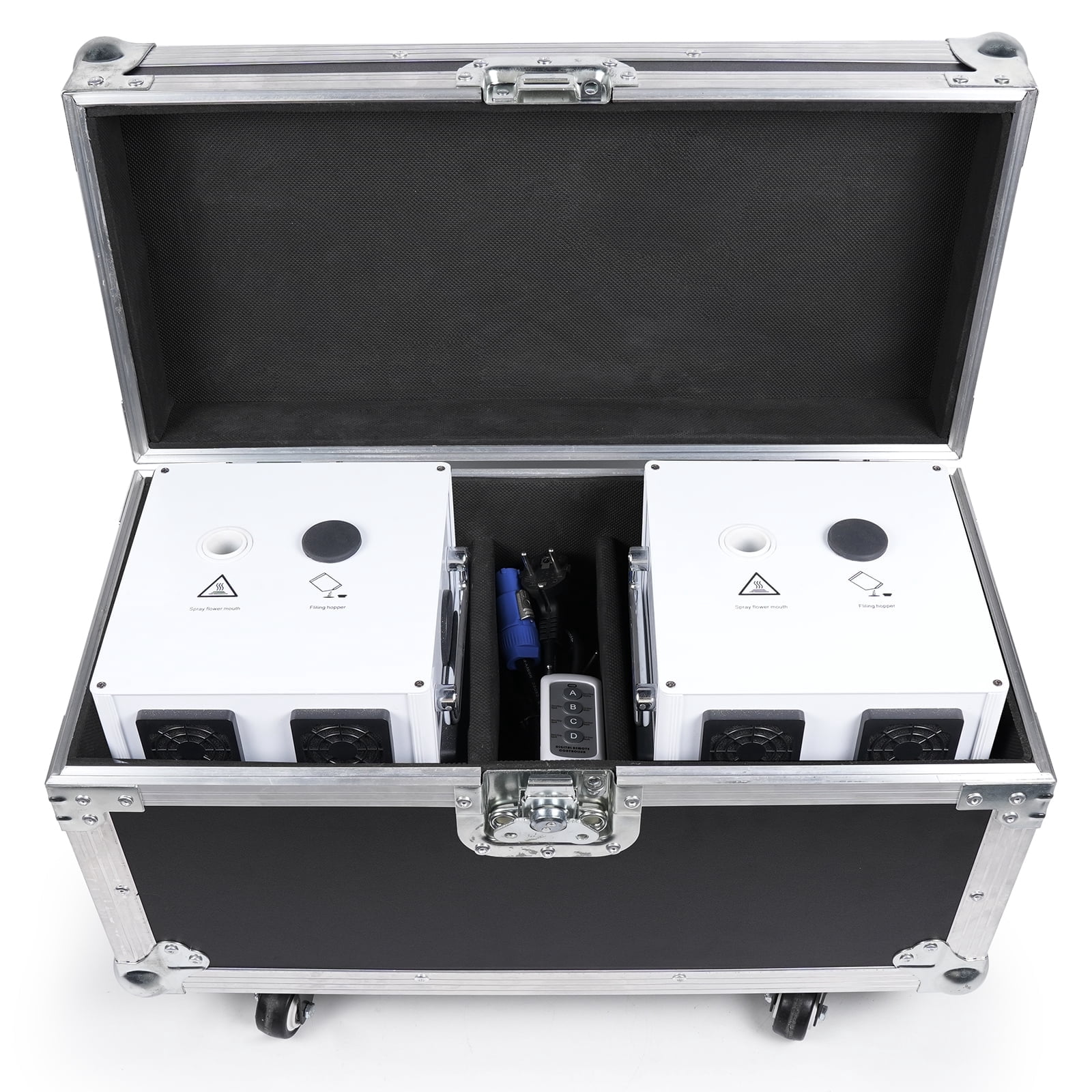 Cold Spark Machine Flight Case for 2Pcs DJ Stage Effect DMX Firework Machine,Convenient for Carrying for Weddings,Parties,Concerts