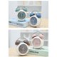 thumbnail image 5 of [Reloj despertador con doble campana de 4" que no hace tictac - Esfera 3D con marco de metal y función de retroiluminación - Reloj de mesa de escritorio para el hogar y la oficina - Rosa (hy), 5 of 5
