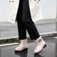 thumbnail image 6 of Puntoco Women's Short Rain Boots Waterproof Chelsea Ankle Rubber Garden Shoe Khaki 8, 6 of 7