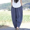 thumbnail image 6 of Pants for Women Pants Set Two Piece Casual Casual Wear Women Elastic And Tracksuit Elastic Waist Teen Girls for Size 12 Star Cool Outfits Work Work Trousers Dark Blue XL, 6 of 6