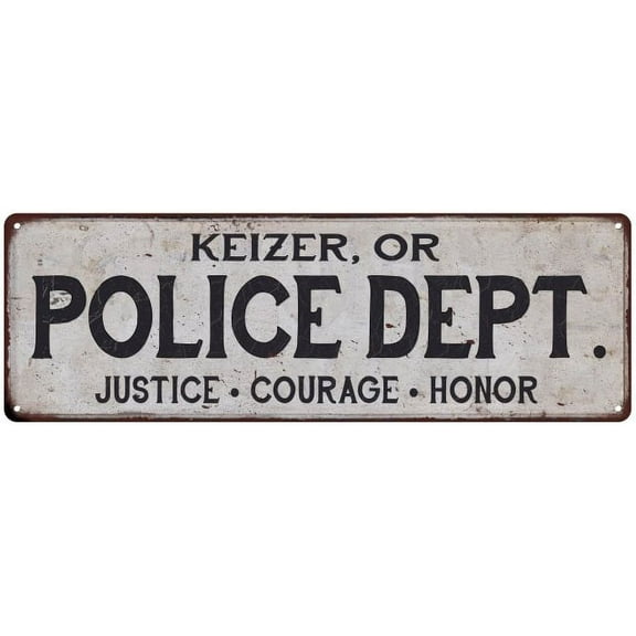KEIZER, OR POLICE DEPT. Home Decor Metal Sign Gift 6x18 206180012992