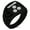Black, variant on Stainless Steel Mouri Samurai Crest Chevron Pattern Biker Style Polished Ring
