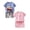 B-Pink & Red (4PC), variant on Boys Toddler Clothes 3-6 Months Girl Clothes Toddler Boy Tshirts and Shorts Set 4Pcs Baby Boy Clothing