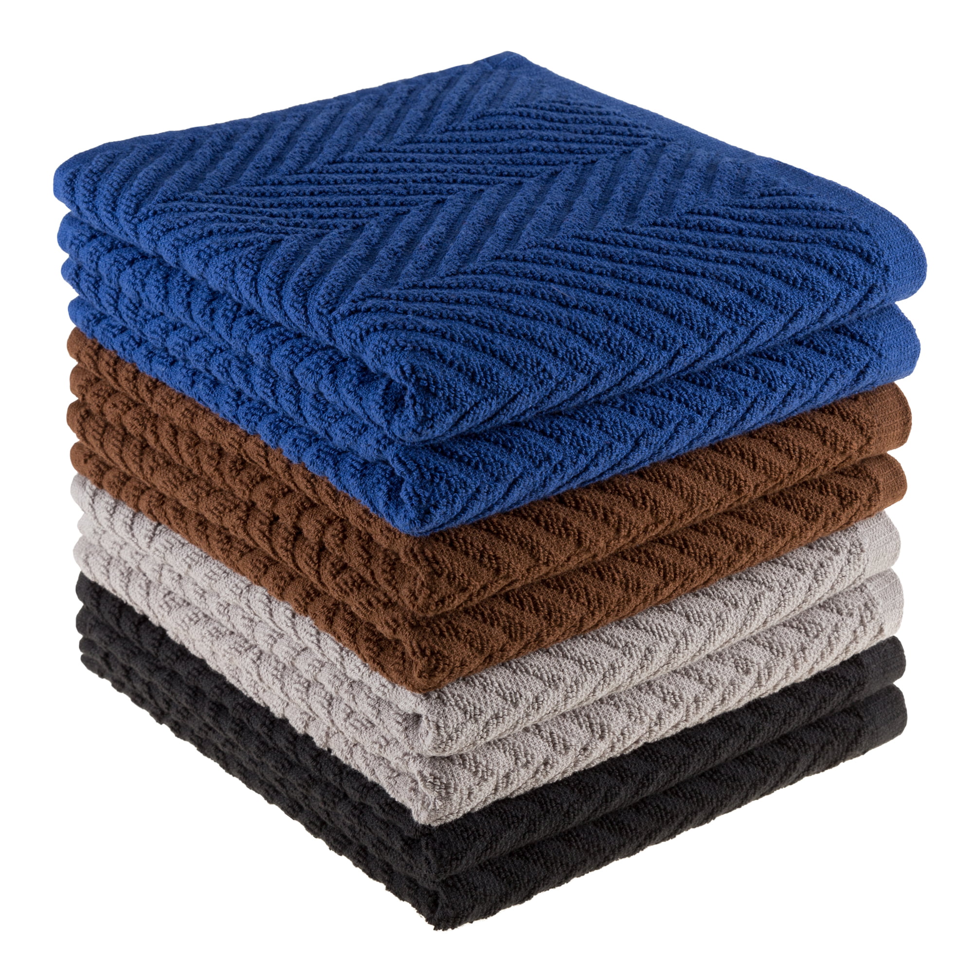 8 pc 100% Cotton XL Kitchen Towel/Dish Cloths, Chevron Pattern by Somerset  Home 